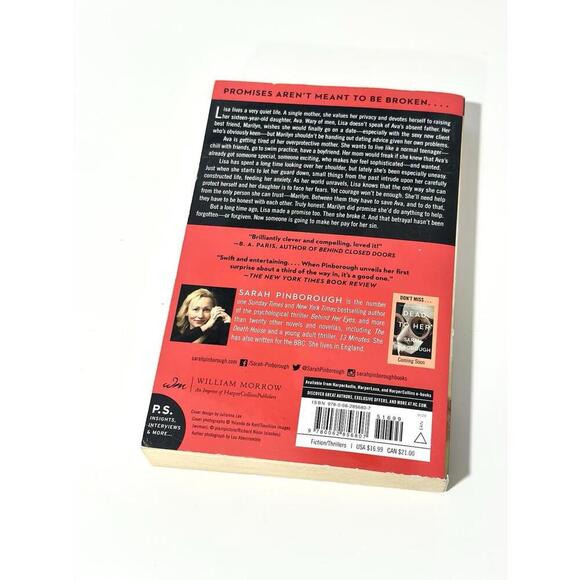 Cross Her Heart : A Novel by Sarah Pinborough First Paperback Edition 2018 - Picture 4 of 10